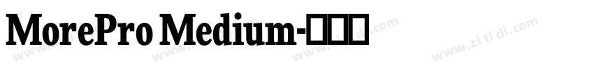 MorePro Medium字体转换